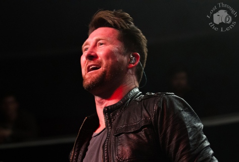 Stephen Christian of Anberlin gazes in amazement at the 1000 fans cheering his band on, on Anberlin's Final World Tour and final gig in Sydney. 